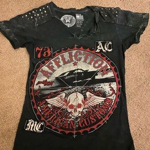 LIKE NEW. WOMENS AFFLICTION. MEDIUM